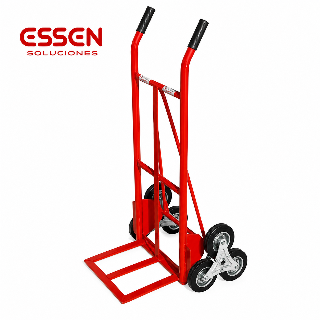 Carro de carga salvaescaleras ruedas triple hasta 250kg