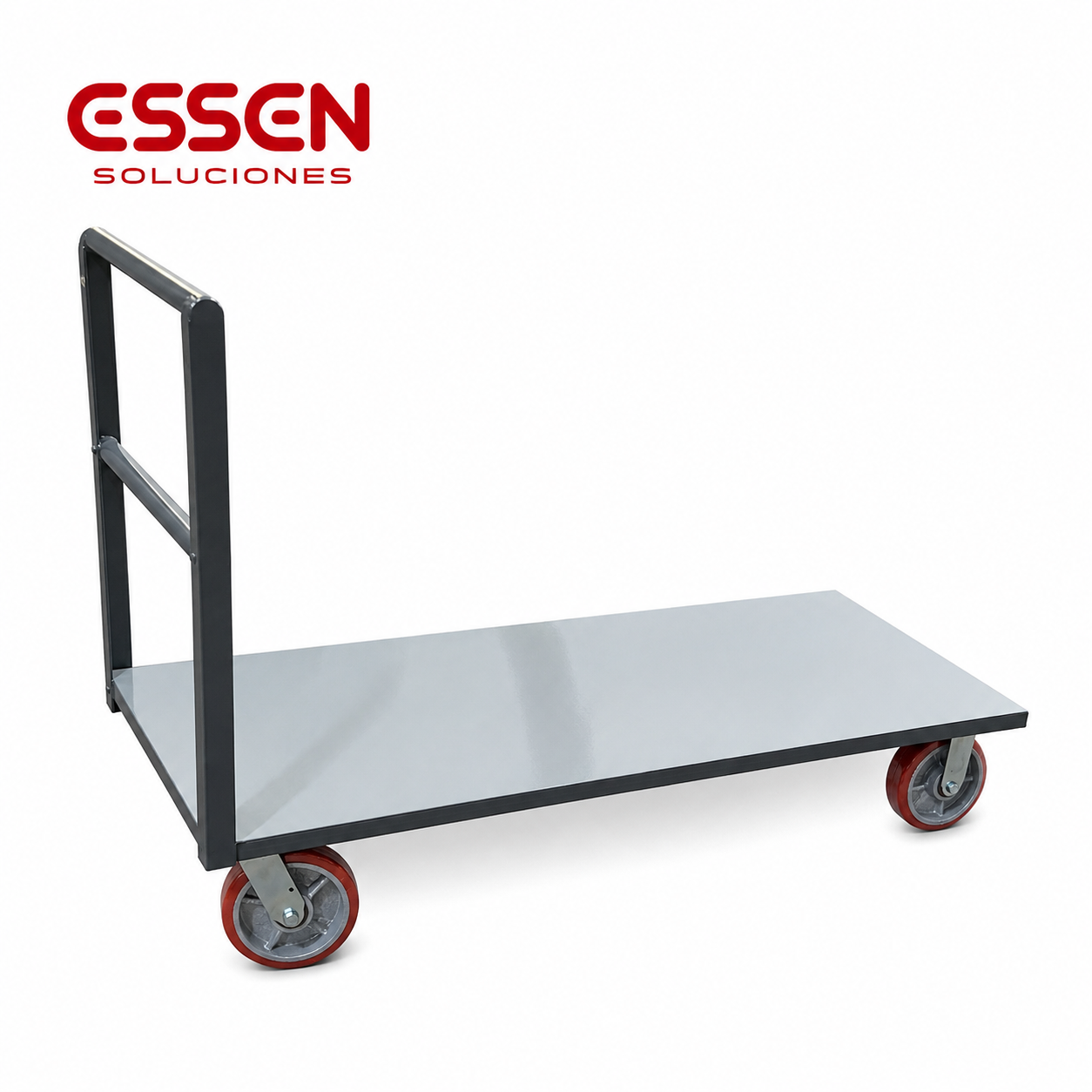 Carro de carga-traslado 4 ruedas hasta 500kg metálico