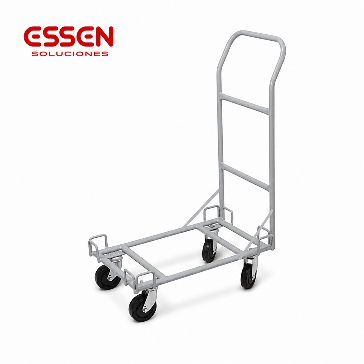 Carro de carga 4 ruedas con pasamano 300Kg