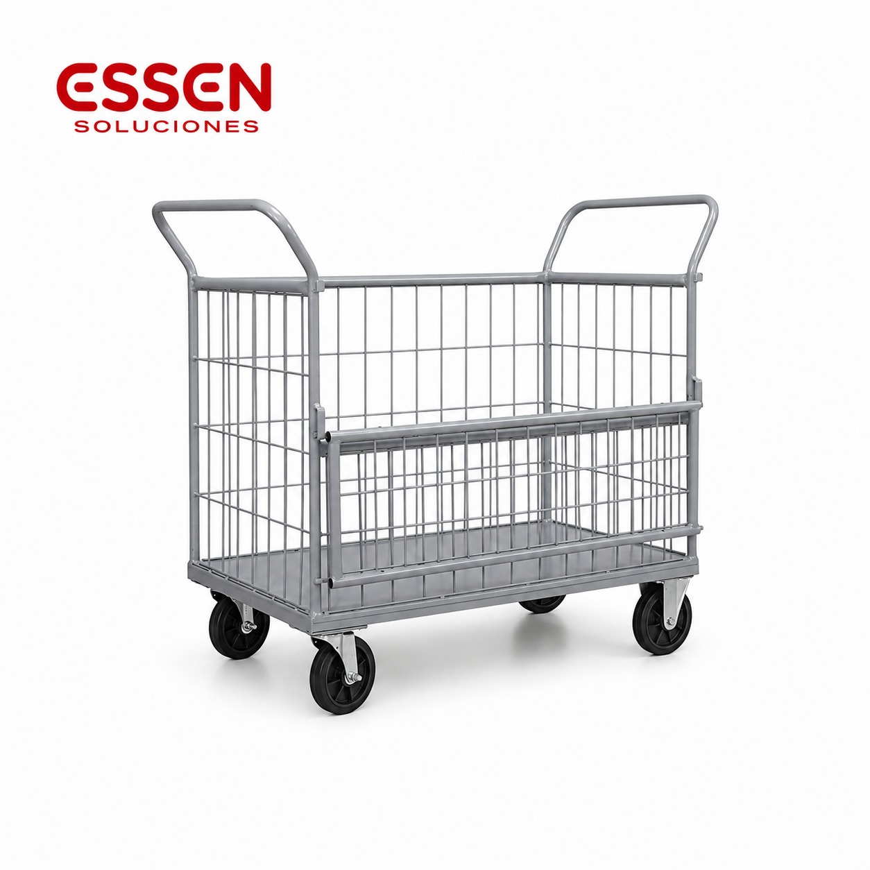 Carro cesto con 4 ruedas para 300Kg
