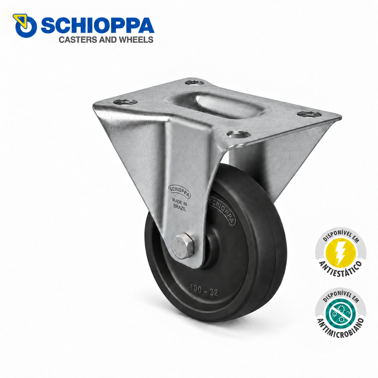 Rueda Ø100mm de polipropileno fija