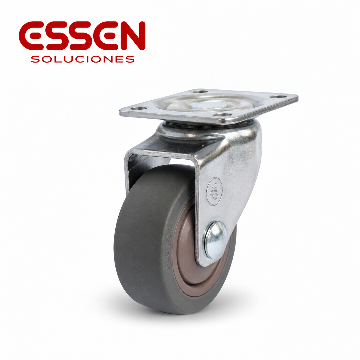 Rueda Ø50mm de goma termoplastica (Suave) giratoria