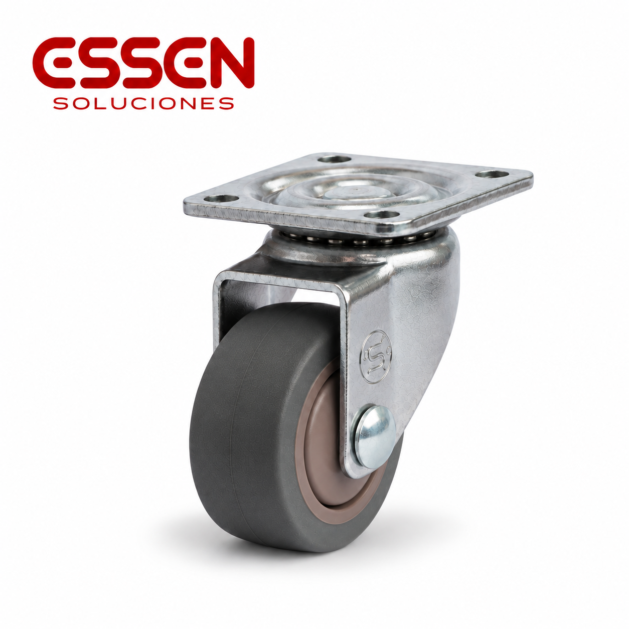 Rueda Ø60mm de goma termoplastica (Suave) giratoria