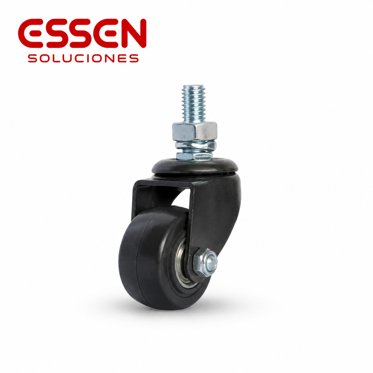 Rueda Ø40mm de polipropileno linea carbon giratoria con tornillo
