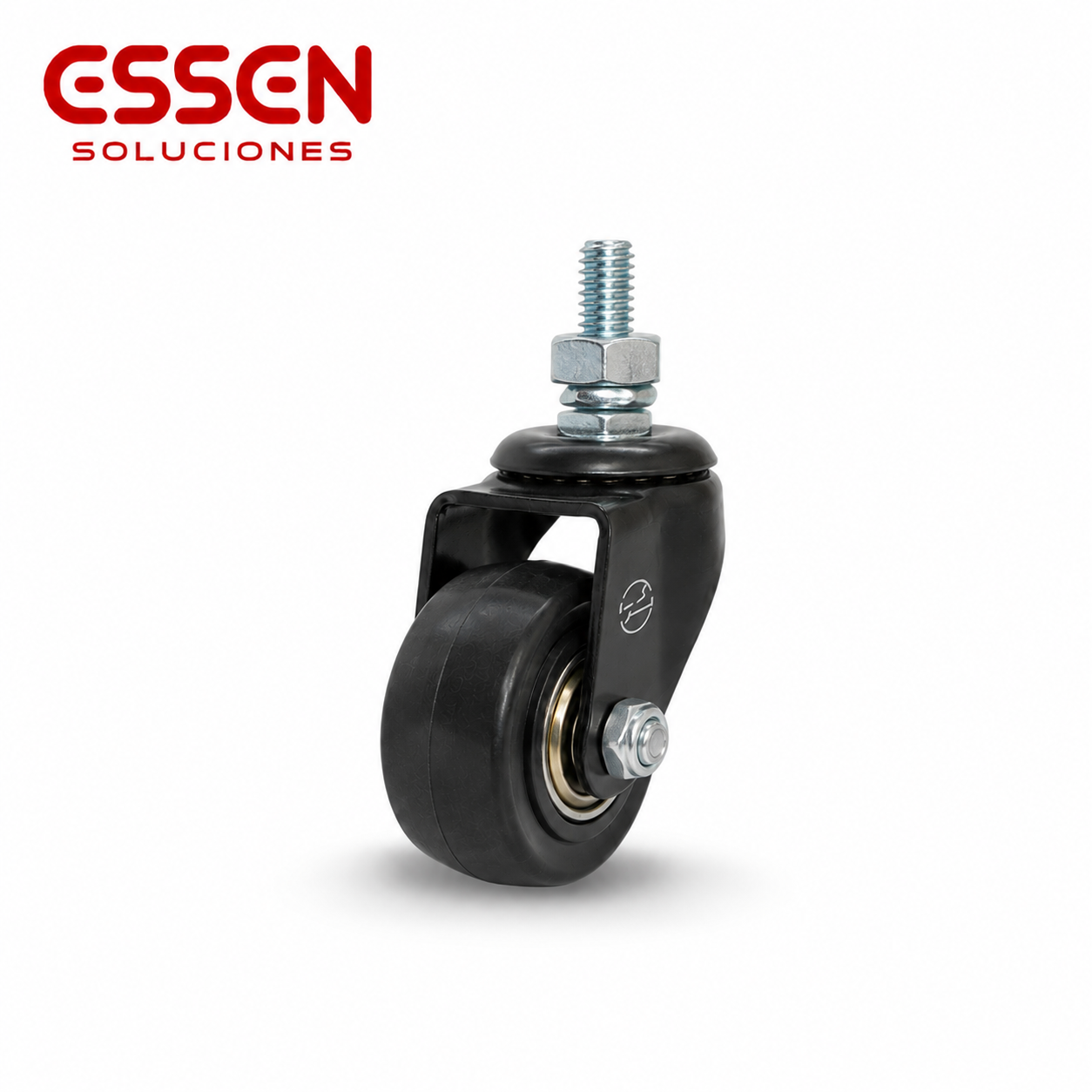 Rueda Ø50mm de polipropileno linea carbon giratoria con tornillo