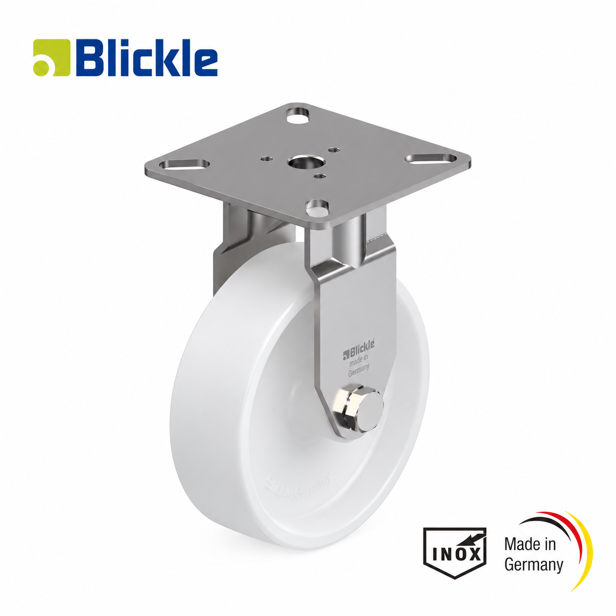 Rueda Ø75mm de nylon-poliamida inoxidable fija